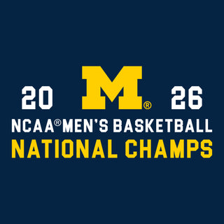 Michigan 2026 Basketball National Champions Simple Path LC Polo