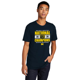 Michigan 2026 Basketball National Champions Enmeshed NLA T-Shirt - Midnight Navy