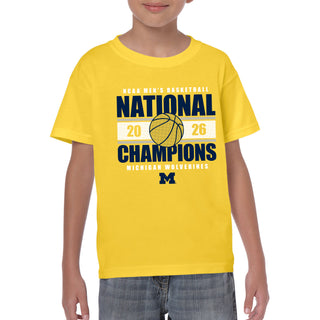 Michigan 2026 Basketball National Champions Enmeshed Youth T-Shirt