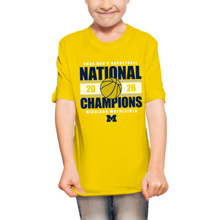 Michigan 2026 Basketball National Champions Enmeshed Youth T-Shirt