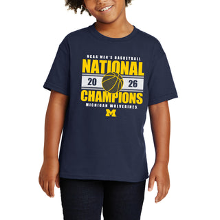 Michigan 2026 Basketball National Champions Enmeshed Youth T-Shirt