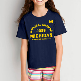 Michigan 2026 Basketball National Champions Blocker Youth T-Shirt