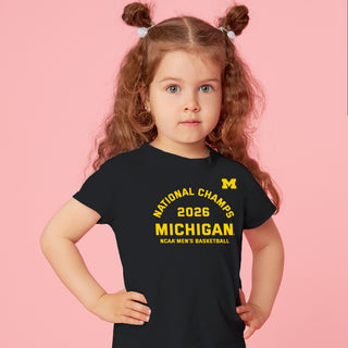 Michigan 2026 Basketball National Champions Blocker Toddler T-Shirt