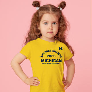 Michigan 2026 Basketball National Champions Blocker Toddler T-Shirt