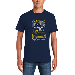 Michigan 2026 Basketball National Champions USA T-Shirt - Navy