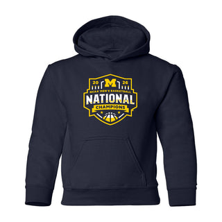 Michigan 2026 Basketball National Champions Logo Youth Hoodie