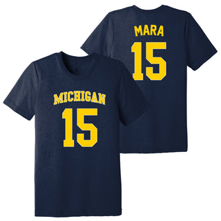 Michigan NIL Basketball Mara 15 Triblend T-Shirt - Solid Navy