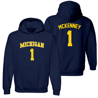 Michigan NIL Basketball McKenney 1 Hoodie - Navy