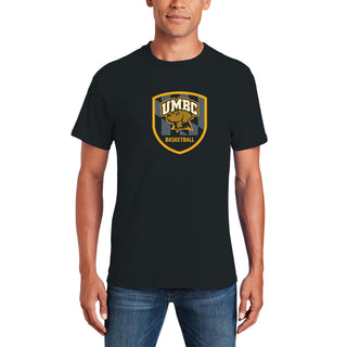 UMBC Retrievers Shield Logo Basketball T-Shirt - Black