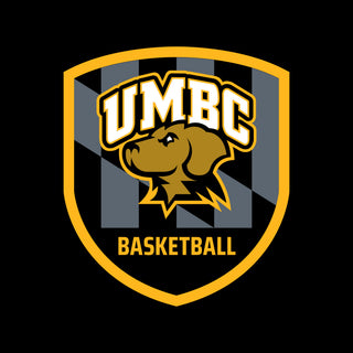 UMBC Retrievers Shield Logo Basketball Hoodie - Black