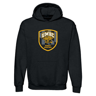 UMBC Retrievers Shield Logo Womens Basketball Hoodie - Black