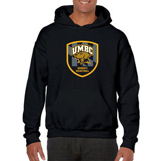 UMBC Retrievers Shield Logo Womens Basketball Hoodie - Black