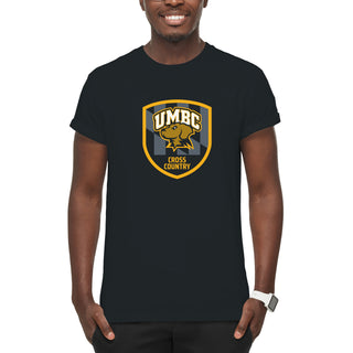 UMBC Retrievers Shield Logo Cross Country T-Shirt - Black