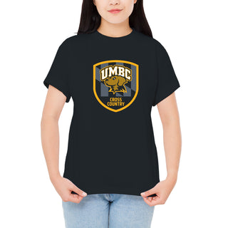 UMBC Retrievers Shield Logo Cross Country T-Shirt - Black