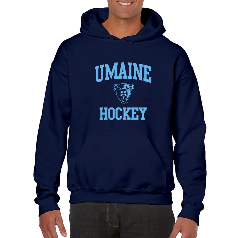 Maine Arch Logo Hockey Hoodie - Navy