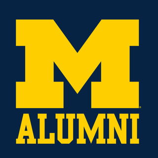 Primary Alumni University of Michigan Wolverines Basic Cotton Short Sleeve T Shirt - Navy