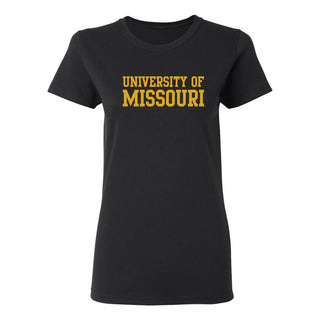 Missouri Tigers Basic Block Womens T-Shirt - Black