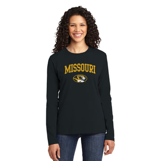Missouri Tigers Arch Logo Womens Long Sleeve - Black