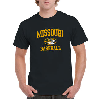 Missouri Tigers Arch Logo Baseball T-Shirt - Black