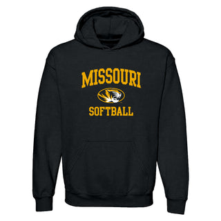 Missouri Tigers Arch Logo Softball Hoodie - Black