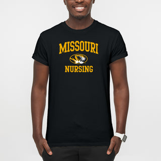 Missouri Tigers Arch Logo Nursing T-Shirt - Black