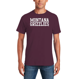 Montana Grizzlies Basic Block T-Shirt - Maroon