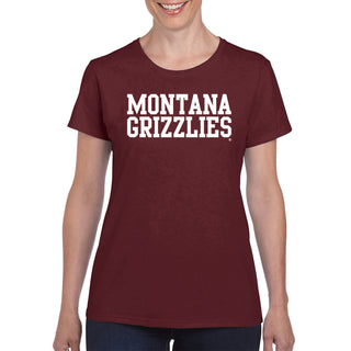 Montana Grizzlies Basic Block Women's T-Shirt - Maroon
