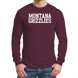 Montana Grizzlies Basic Block Long Sleeve T-Shirt - Maroon
