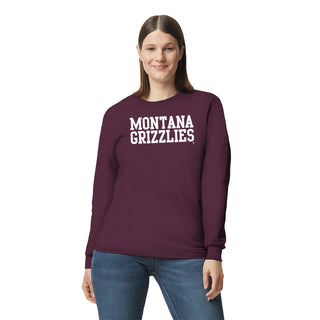 Montana Grizzlies Basic Block Long Sleeve T-Shirt - Maroon