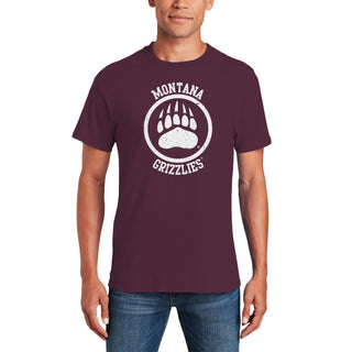 Montana Grizzlies Distressed Circle Logo T-Shirt - Maroon
