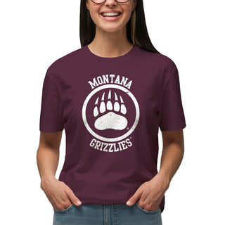 Montana Grizzlies Distressed Circle Logo T-Shirt - Maroon