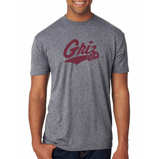 Montana Grizzlies Script Logo Triblend T-Shirt - Premium Heather