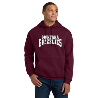 Montana Grizzlies Front Back Print Hoodie - Maroon