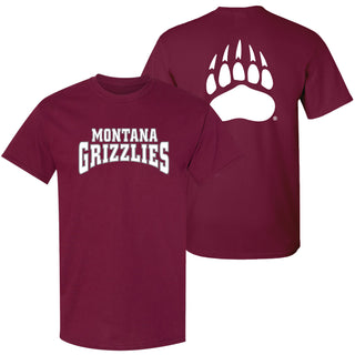 Montana Grizzlies Front Back Print T-Shirt - Maroon