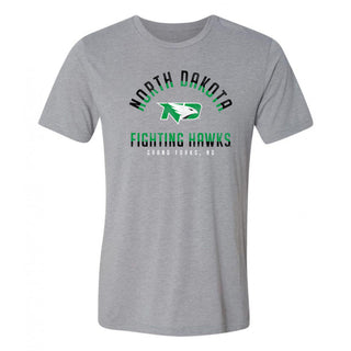 North Dakota Division Arch Triblend T-Shirt - Athletic Grey