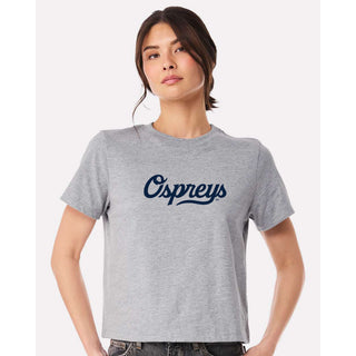 North Florida Script Logo Womens Fine Jersey Mid-Length Boxy Tee