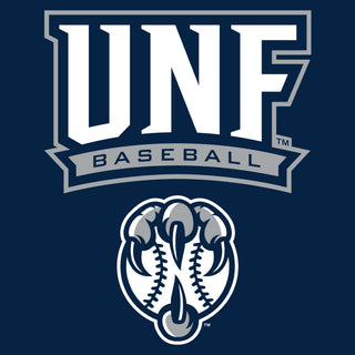 North Florida Ospreys Arch Logo Baseball Long Sleeve T-Shirt - Navy