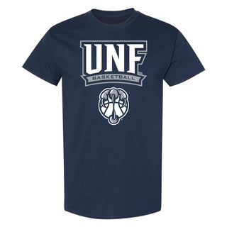 North Florida Ospreys Arch Logo Basketball T-Shirt - Navy