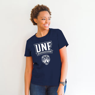 North Florida Ospreys Arch Logo Basketball T-Shirt - Navy