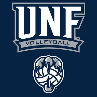 North Florida Ospreys Arch Logo Volleyball Long Sleeve T-Shirt - Navy