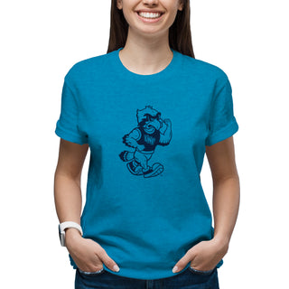 North Florida Fierce Ozzie Mascot Logo T-Shirt - Heather Sapphire