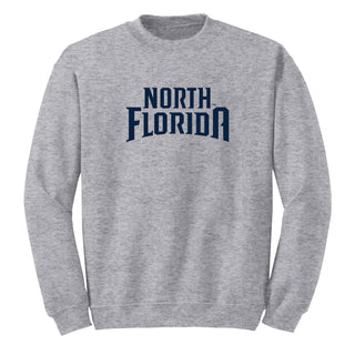 North Florida Athletic Wordmark Crewneck - Sport Grey