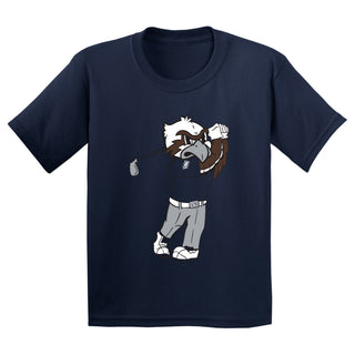 North Florida Ospreys Golf Mascot Youth T-Shirt - Navy