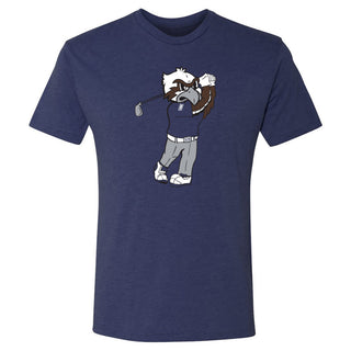 North Florida Ospreys Golf Mascot Triblend T-Shirt - Navy