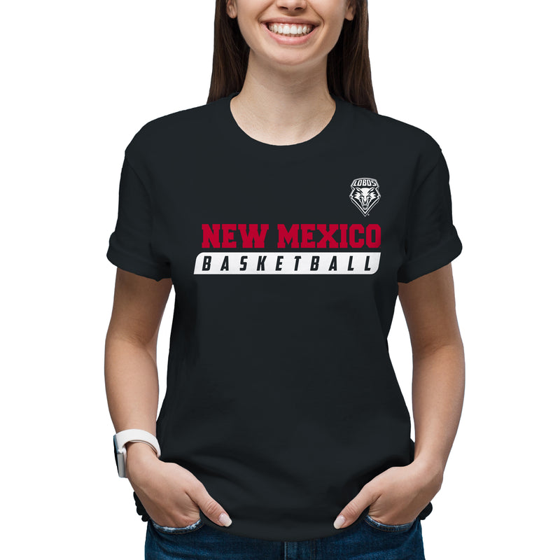 New Mexico Basketball Slant T-Shirt - Black