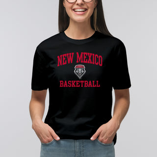 New Mexico Lobos Arch Logo Basketball T-Shirt - Black