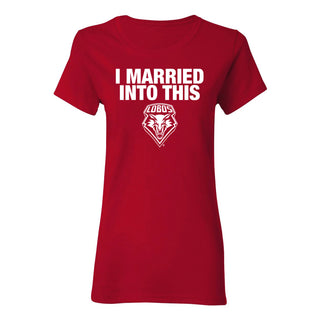 New Mexico Lobos I Married Into This Women's T-Shirt - Red