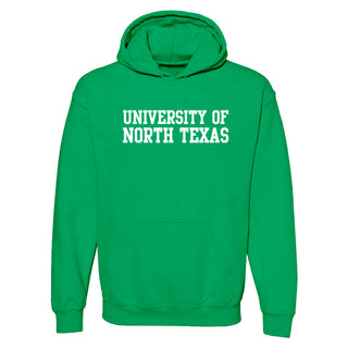 University of North Texas Mean Green Basic Block Cotton Hoodie - Irish Green