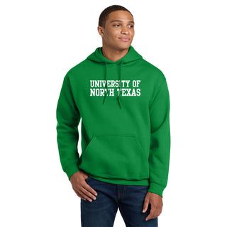 University of North Texas Mean Green Basic Block Cotton Hoodie - Irish Green