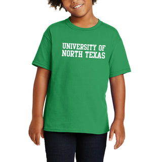 University of North Texas Mean Green Basic Block Cotton Youth T-Shirt - Irish Green